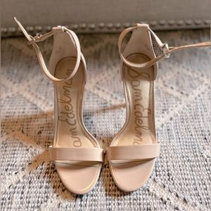 Sam Edelman Nude Patent Leather Heels